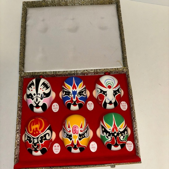 Asian Opera Mini Theater Masksin Display Box